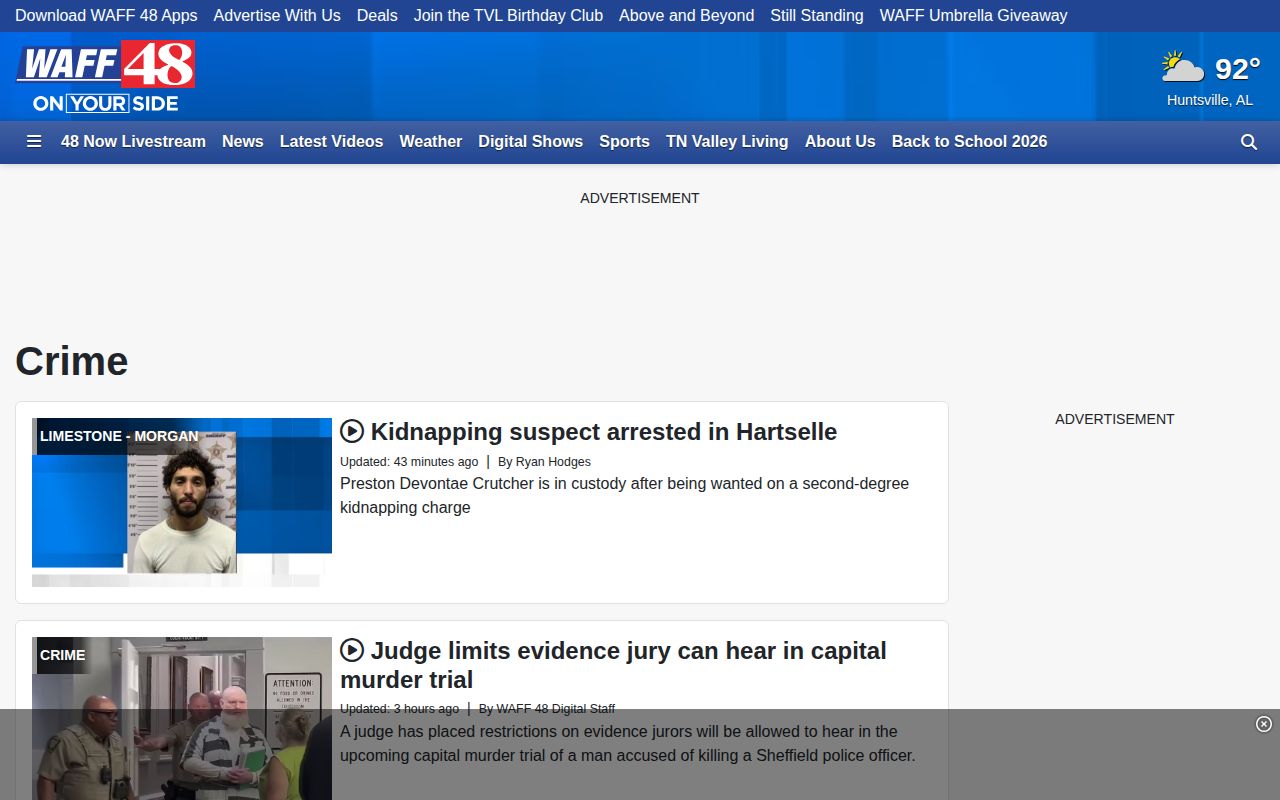 Madison County arrest news in the WAFF crime section